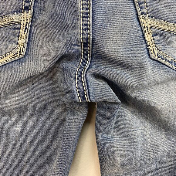 Mens Silver Grayson Blue Jeans 34/32 Straight Leg Mid Rise Med Wash Straight - Picture 10 of 16